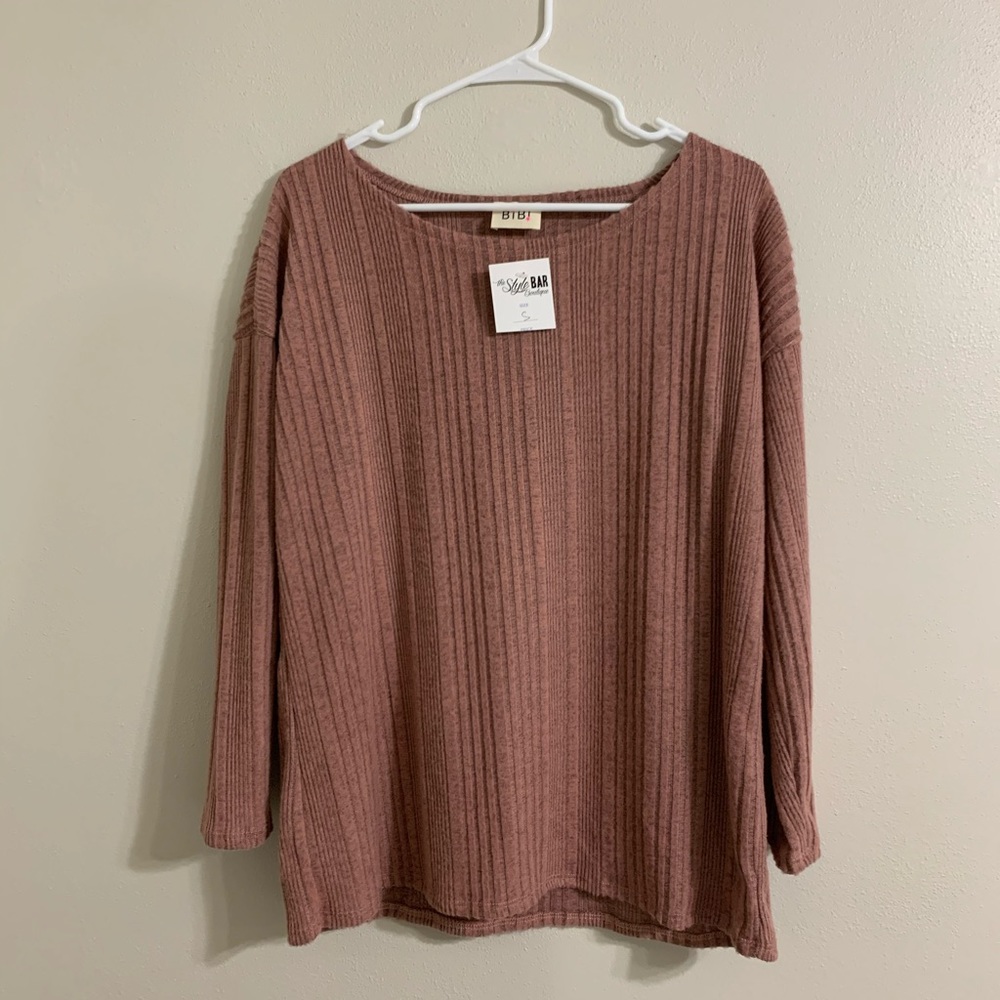 Pink striped sweater